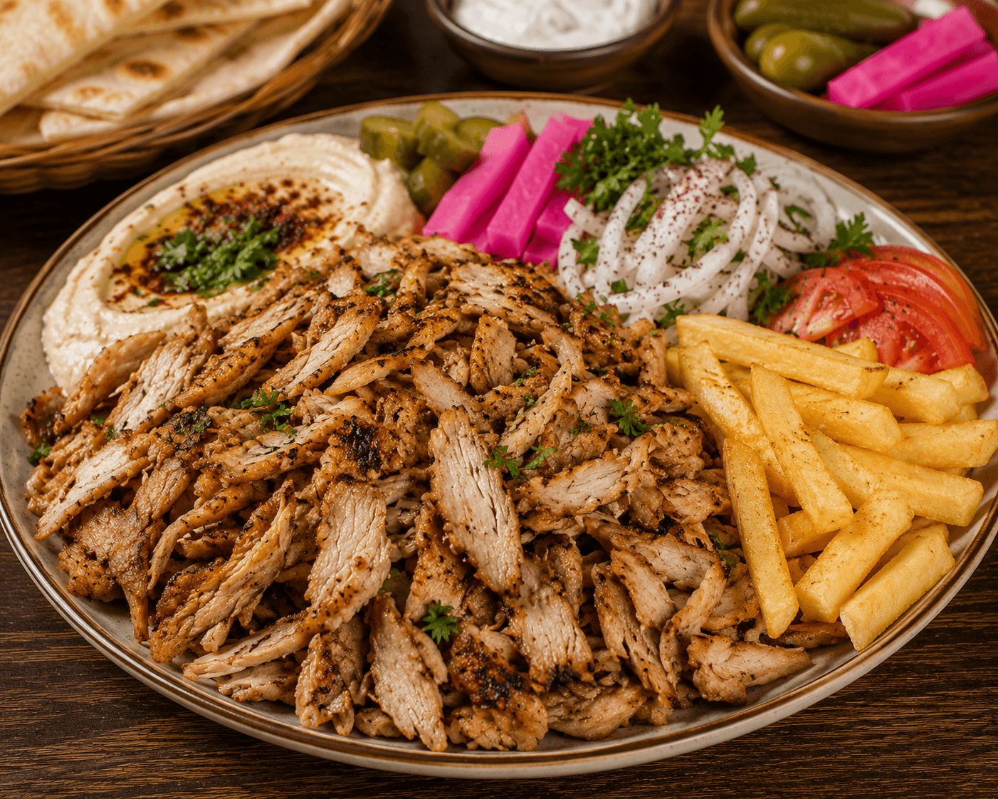 صحن شاورما عربي